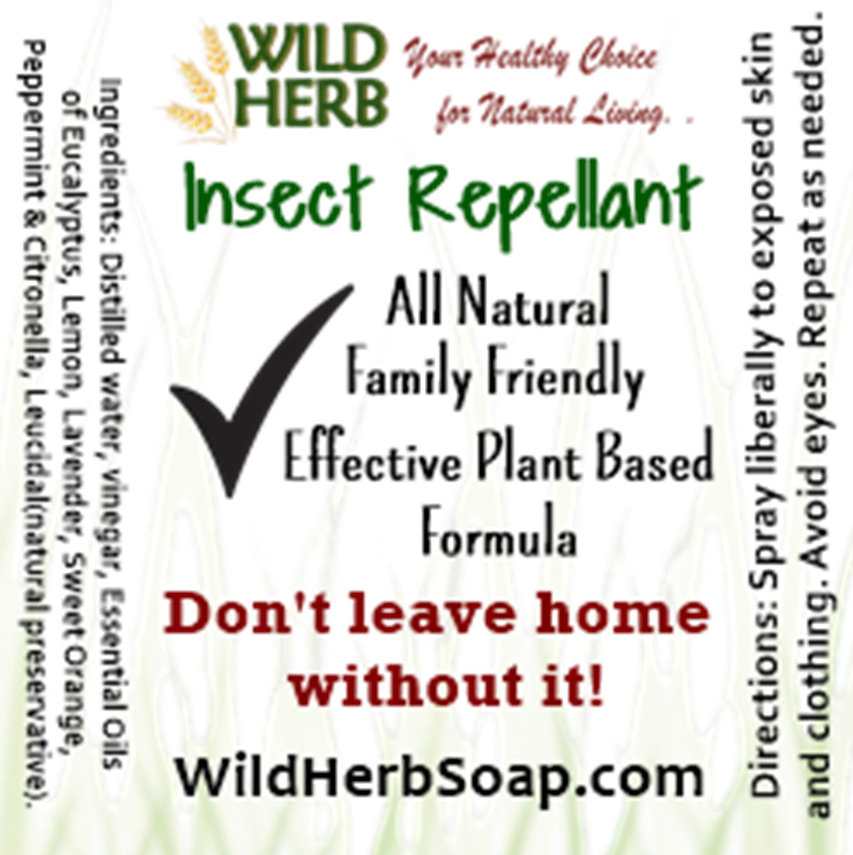 Insect Repellant Pest Spray-Wild Herb Your Healthy Choice for Natural Living
