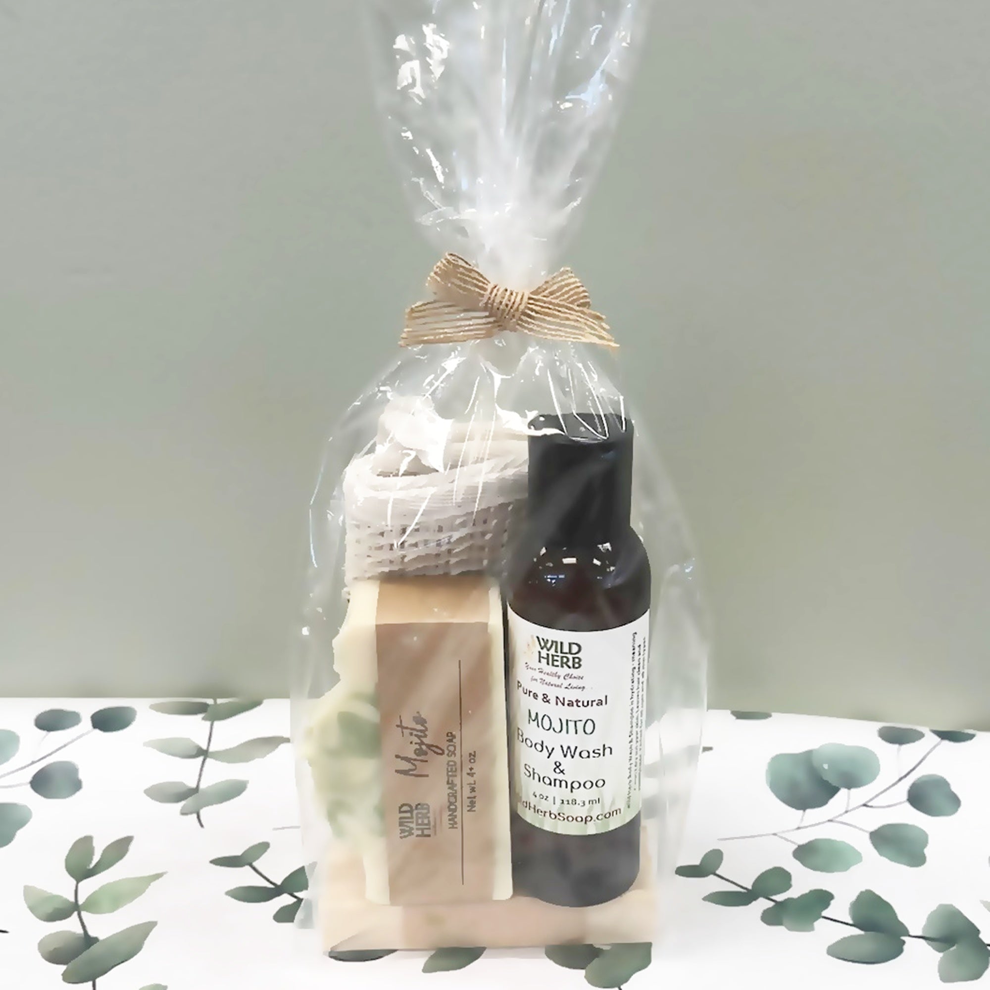 Gift Set: Soap Bar & Liquid, Dish, Cloth