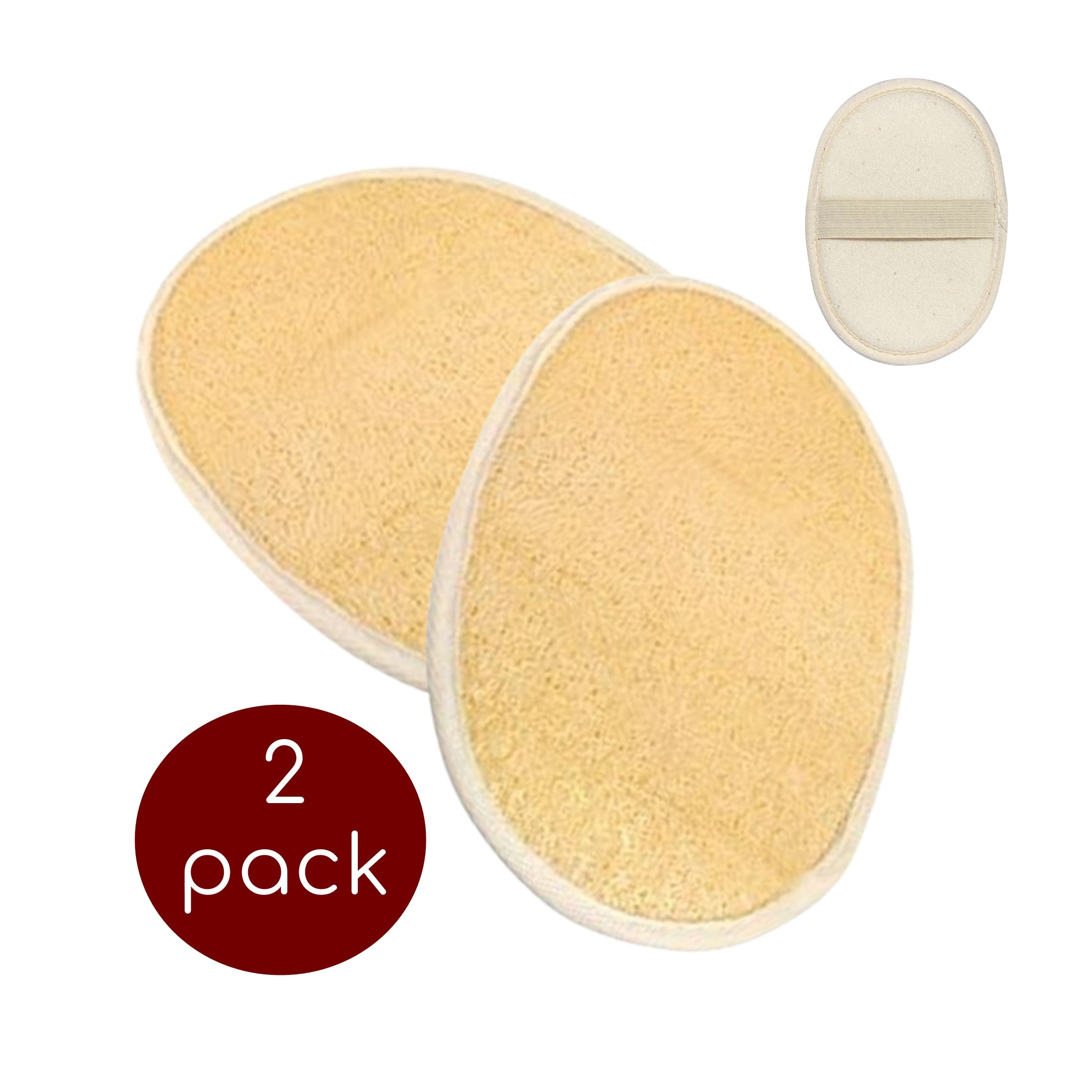Loofah Body Pad, Oval (Set of 2)-Wild Herb Your Healthy Choice for Natural Living