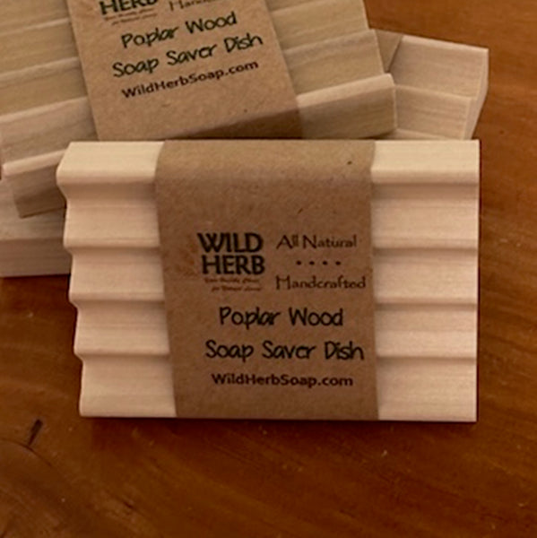 Natural Poplar Hard Wood Soap Dish Made in USA