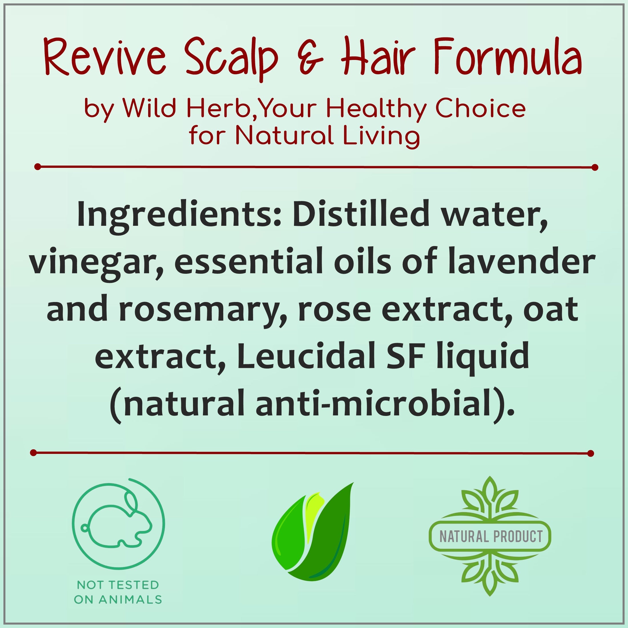 Revive Scalp & Hair Formula-Wild Herb Your Healthy Choice for Natural Living