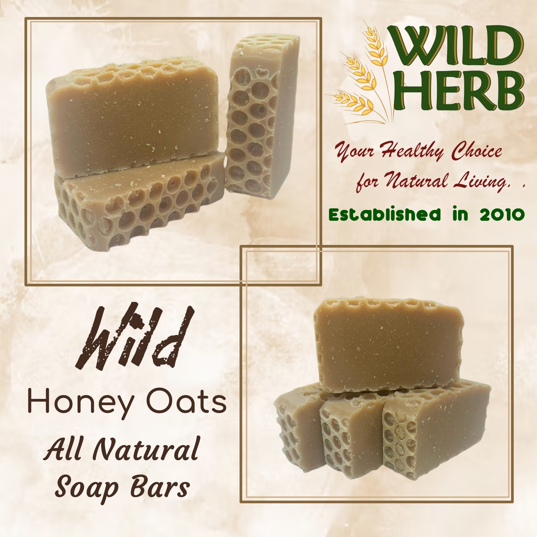 Wild Honey Oats Natural Soap Bar-Wild Herb Your Healthy Choice for Natural Living