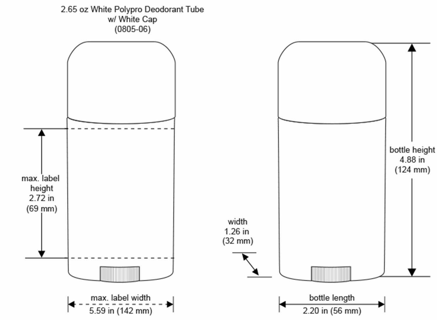 Deodorant Container (Sold in sets)-Wild Herb Your Healthy Choice for Natural Living