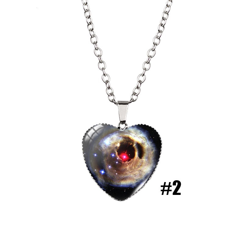 Heart Shaped Galaxy Nebula Necklace-Wild Herb Your Healthy Choice for Natural Living