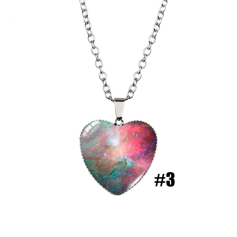 Heart Shaped Galaxy Nebula Necklace-Wild Herb Your Healthy Choice for Natural Living