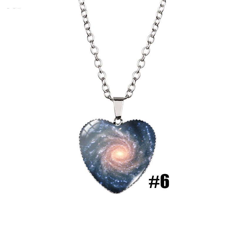 Heart Shaped Galaxy Nebula Necklace-Wild Herb Your Healthy Choice for Natural Living