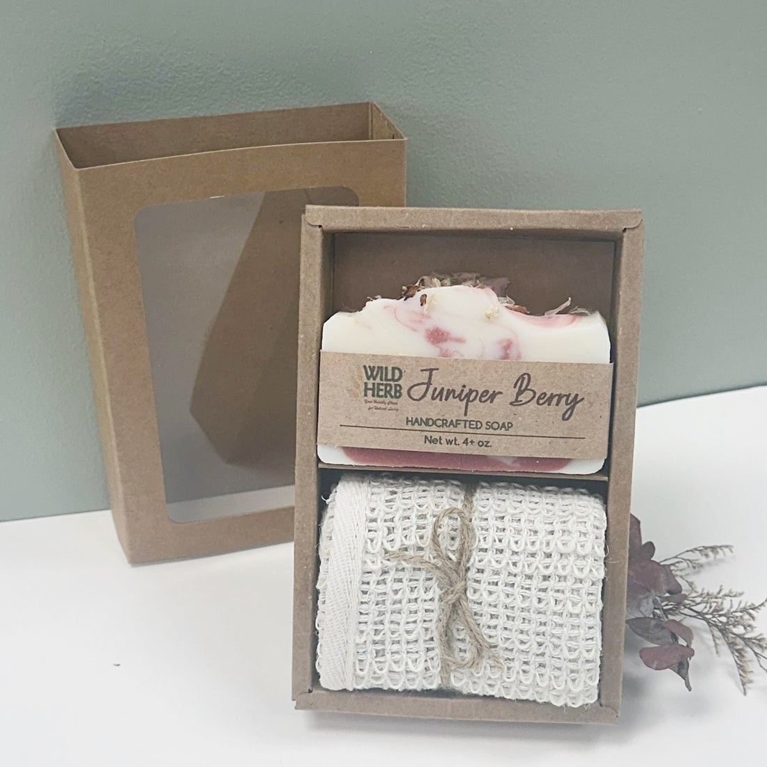 Soap &amp; Sisal Cloth Boxed Gift Set-Wild Herb Your Healthy Choice for Natural Living