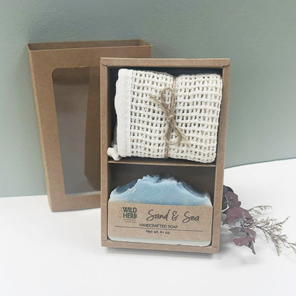 Soap &amp; Sisal Cloth Boxed Gift Set-Wild Herb Your Healthy Choice for Natural Living