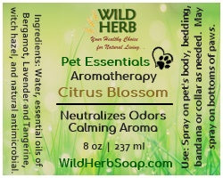 Citrus Blossom Deodorizing Dog Aromatherapy Spray-Wild Herb Your Healthy Choice for Natural Living