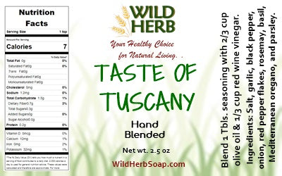 Taste of Tuscany Herb Seasoning Blend &amp; Dipping Mix-Wild Herb Your Healthy Choice for Natural Living