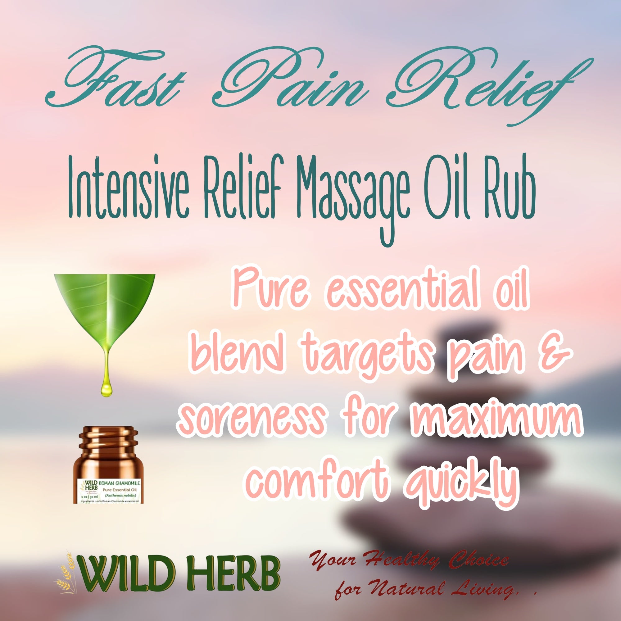 Intensive Relief Massage Oil Rub-Wild Herb Your Healthy Choice for Natural Living