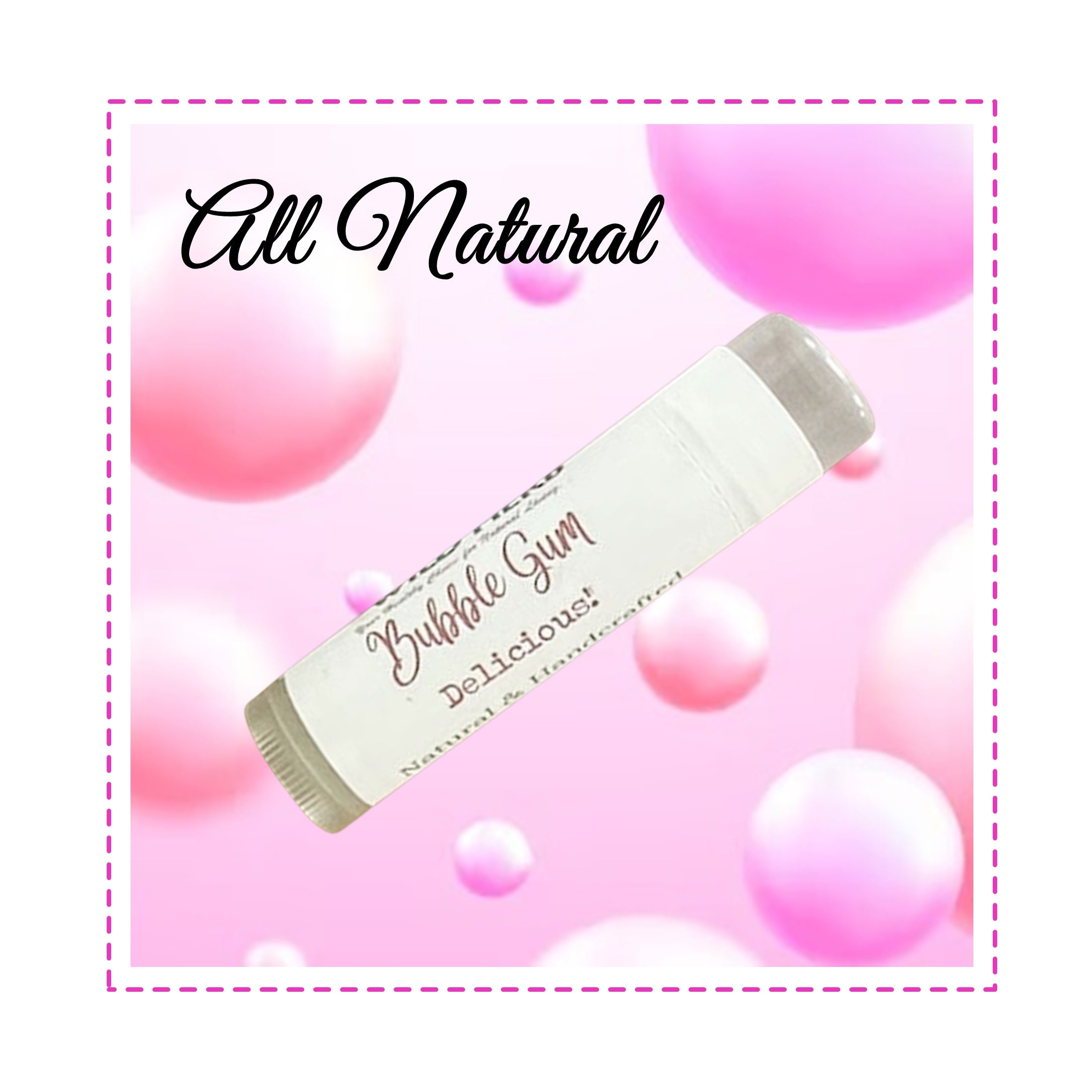 A lip balm tube labeled &