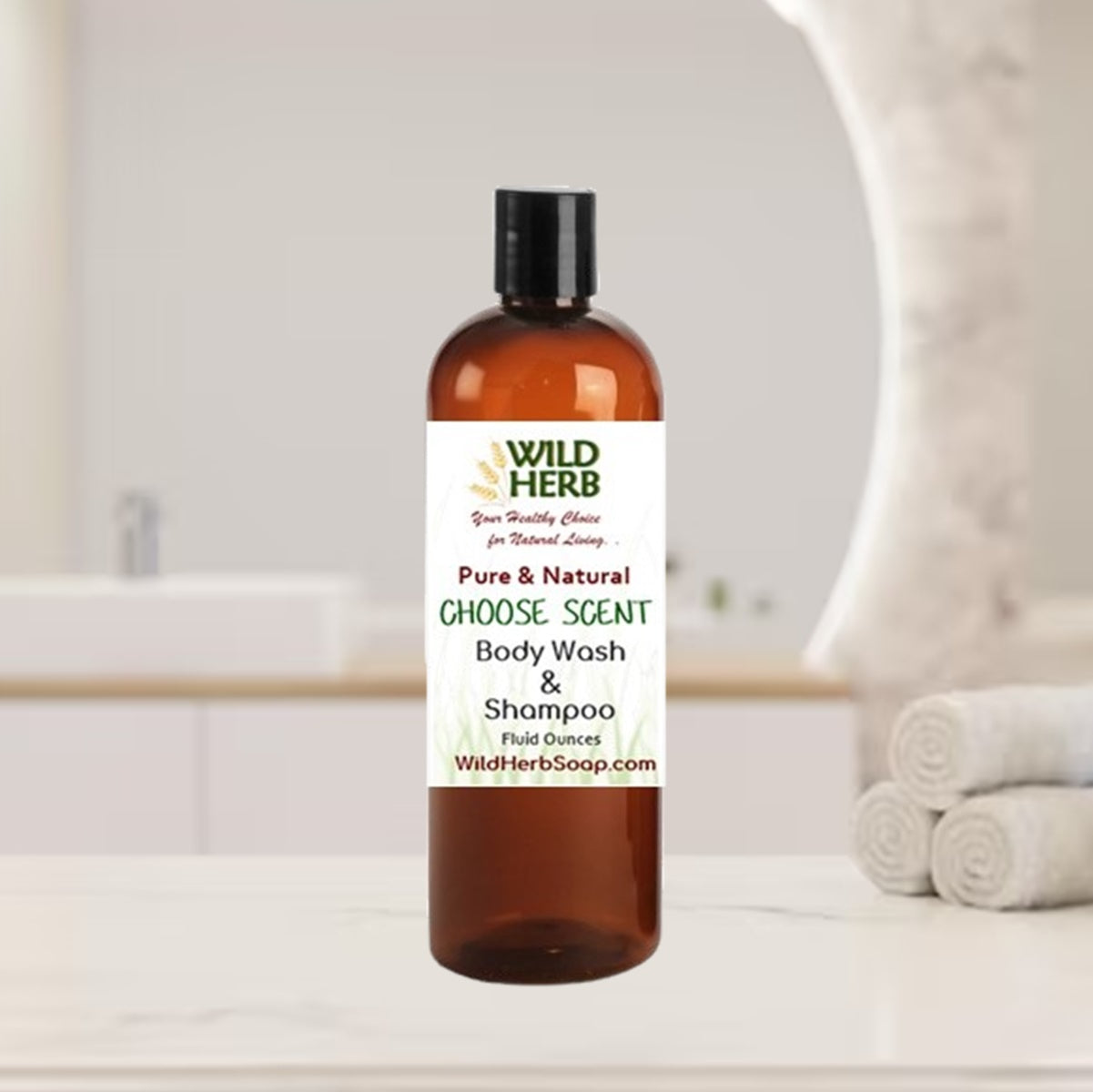 Liquid Body Wash &amp; Shampoo-Wild Herb Your Healthy Choice for Natural Living