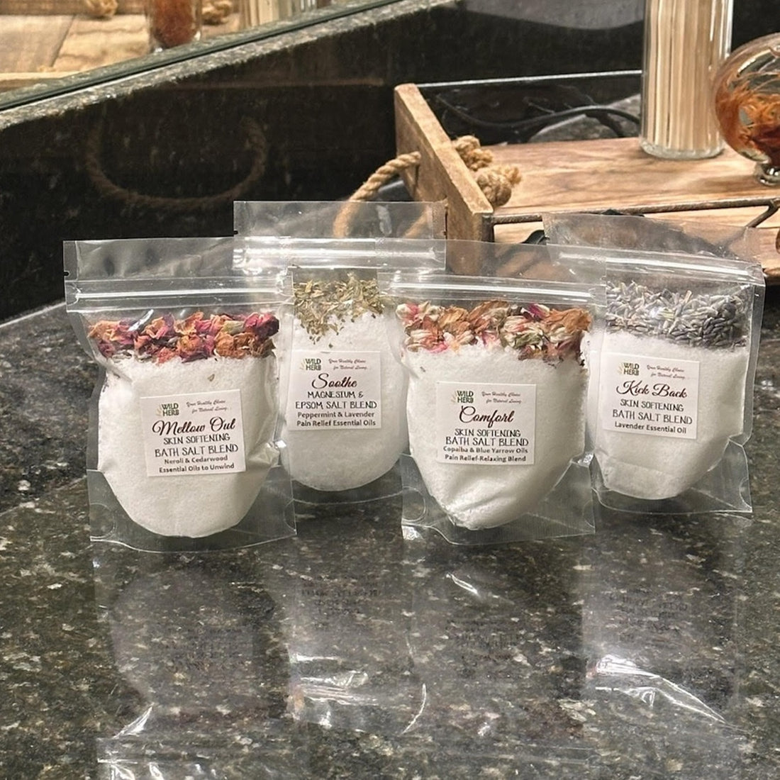 Bath Salts Collection Gift Set-Wild Herb Your Healthy Choice for Natural Living
