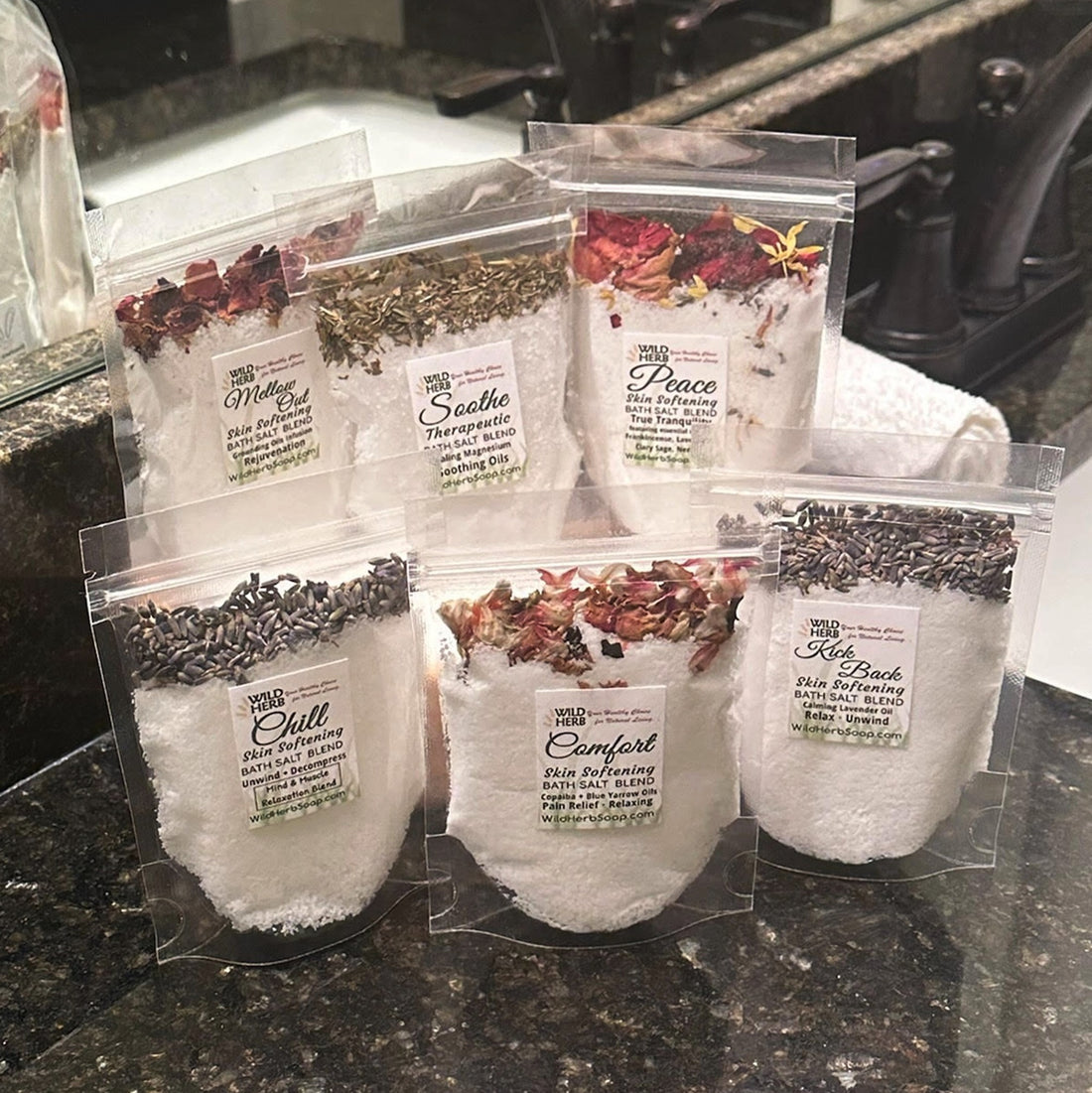 Bath Salts (Sets of 4)-Wild Herb Your Healthy Choice for Natural Living