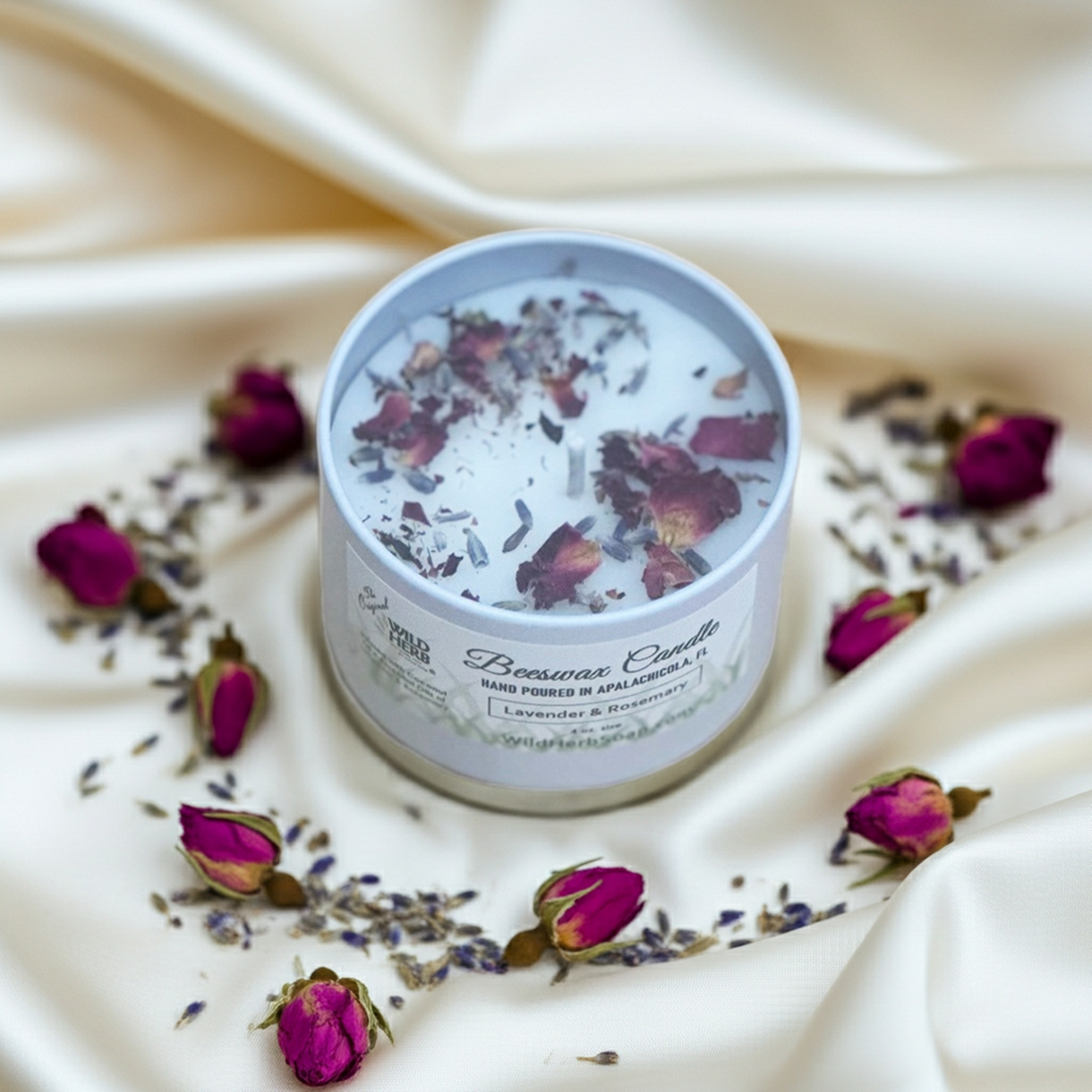 Beeswax Candle, Lavender &amp; Rosemary