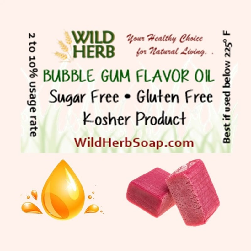 Bubble Gum Flavor Oil, Concentrate-Wild Herb Your Healthy Choice for Natural Living