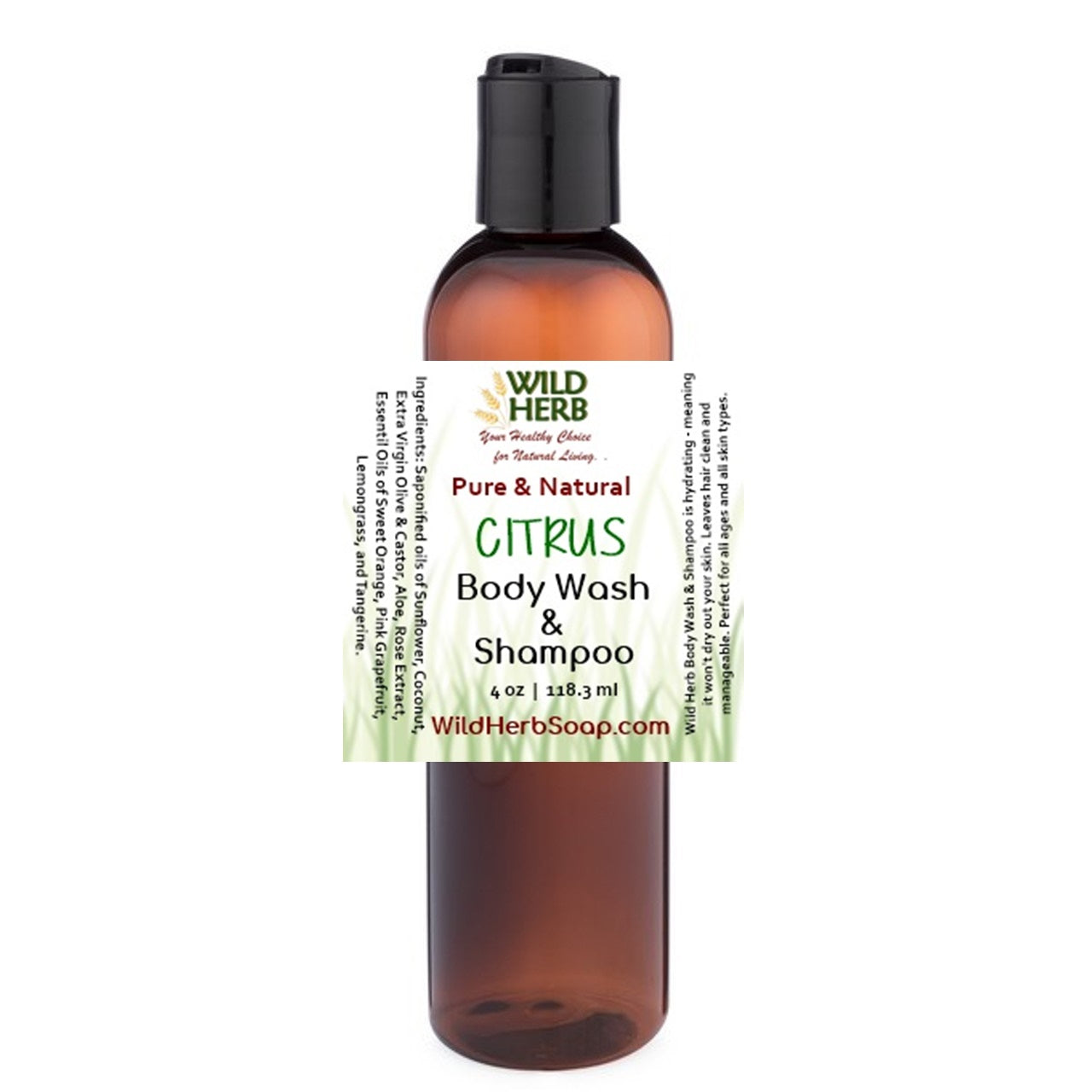 Liquid Body Wash &amp; Shampoo-Wild Herb Your Healthy Choice for Natural Living