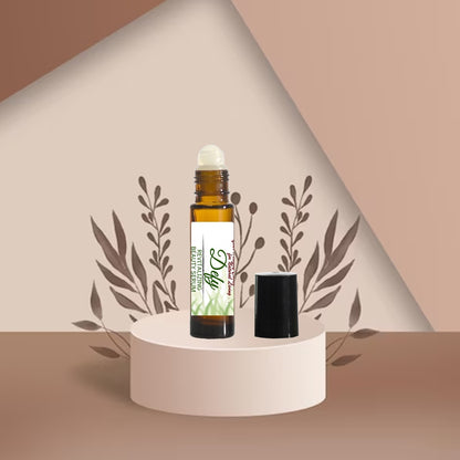 glass roll-on bottle labeled defy revitalizing beauty serum by wild herb your healthy choice for natural living