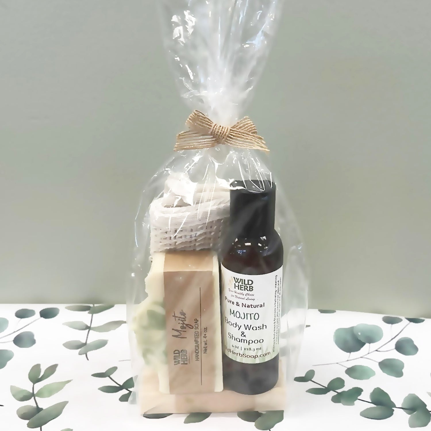 Gift Set: Soap Bar &amp; Liquid, Dish, Cloth