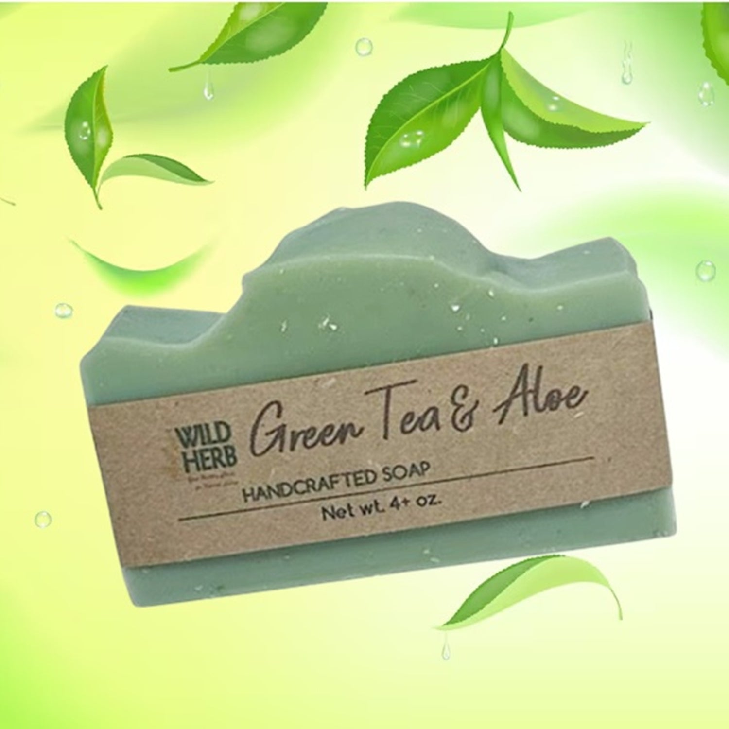 Green Tea and Aloe Natural Soap Bar-Wild Herb Your Healthy Choice for Natural Living