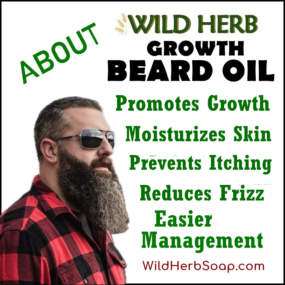 Beard Oil, Growth Blend-Wild Herb Your Healthy Choice for Natural Living