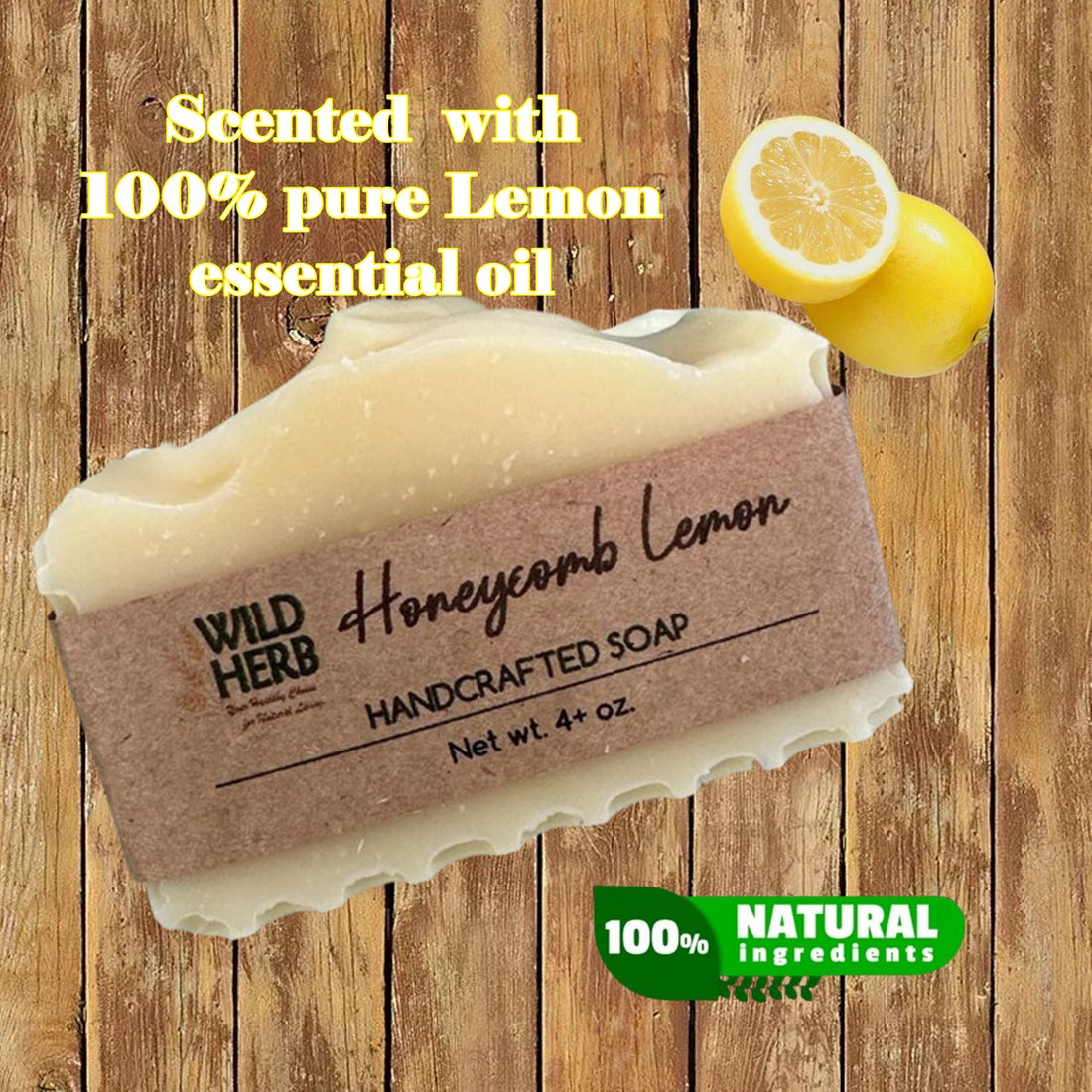 Honeycomb Lemon Natural Soap Bar-Wild Herb Your Healthy Choice for Natural Living