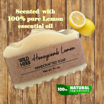 Honeycomb Lemon Natural Soap Bar-Wild Herb Your Healthy Choice for Natural Living