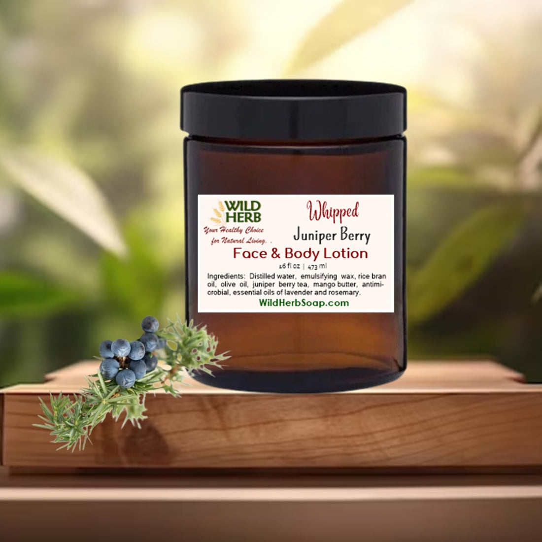 Lotion, Whipped Juniper Berry Face & Body-Wild Herb Your Healthy Choice for Natural Living