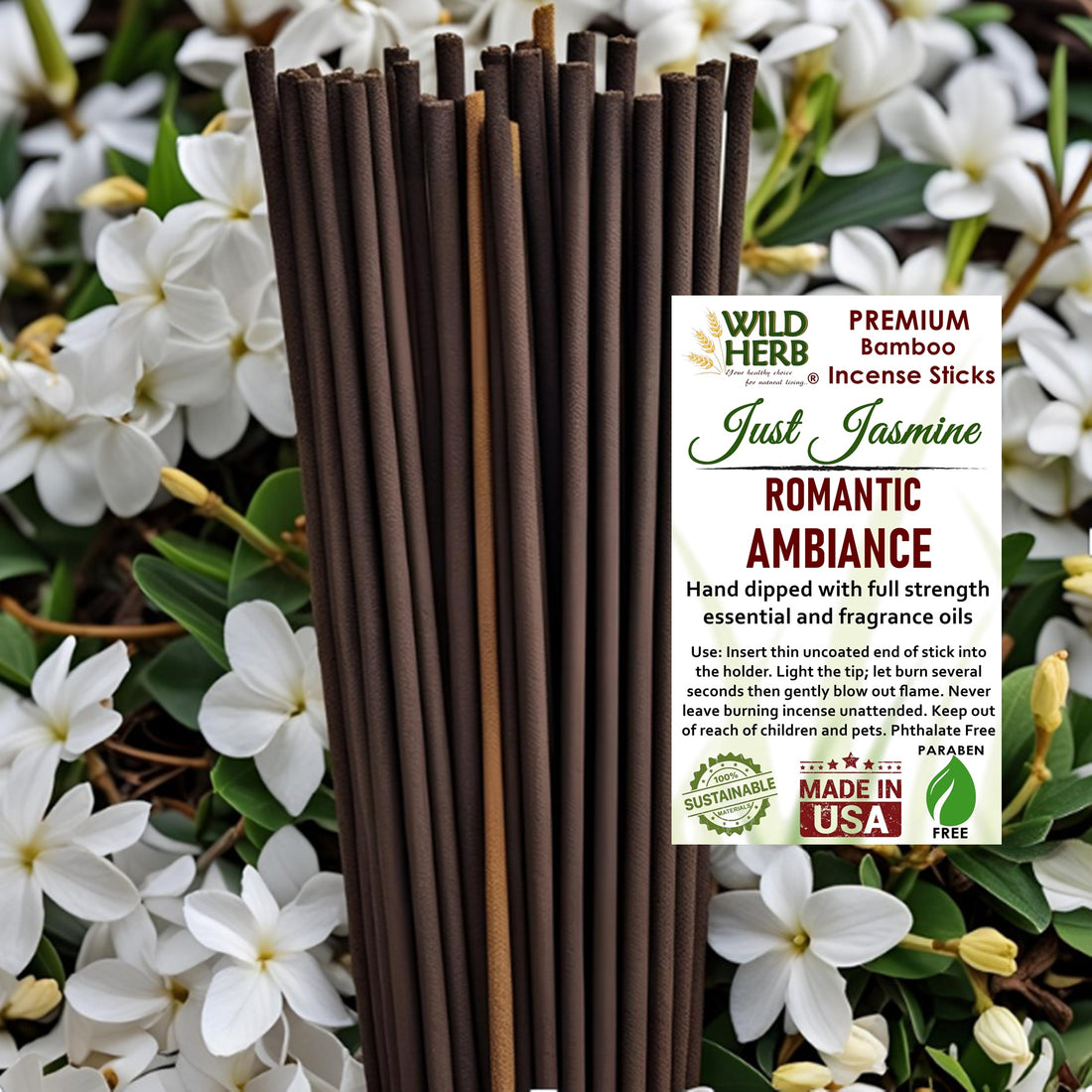 Incense, Just Jasmine-Wild Herb Your Healthy Choice for Natural Living