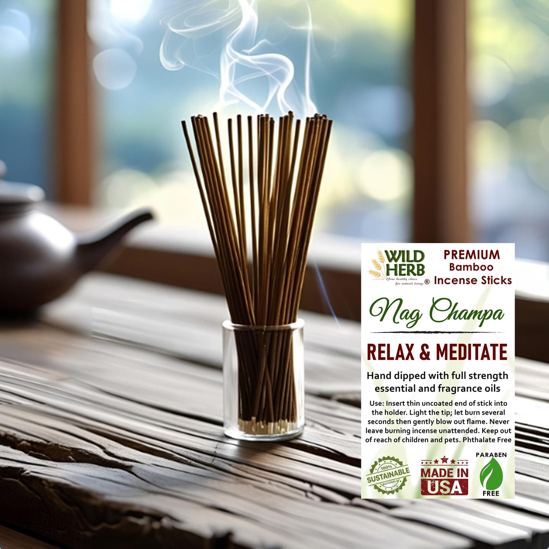 Incense, Nag Champa-Wild Herb Your Healthy Choice for Natural Living