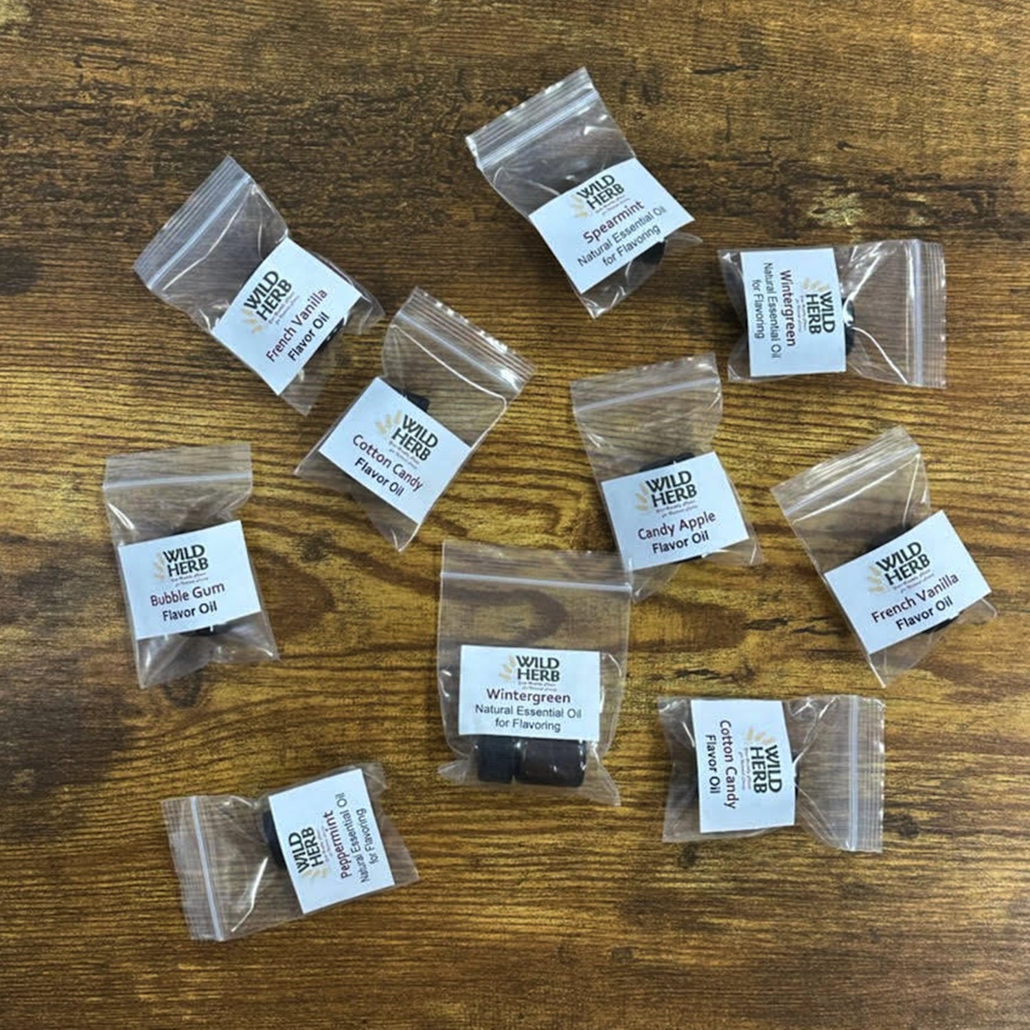 Assortment of various natural flavors for Wild Herb DIY Lip Balm Making Kit