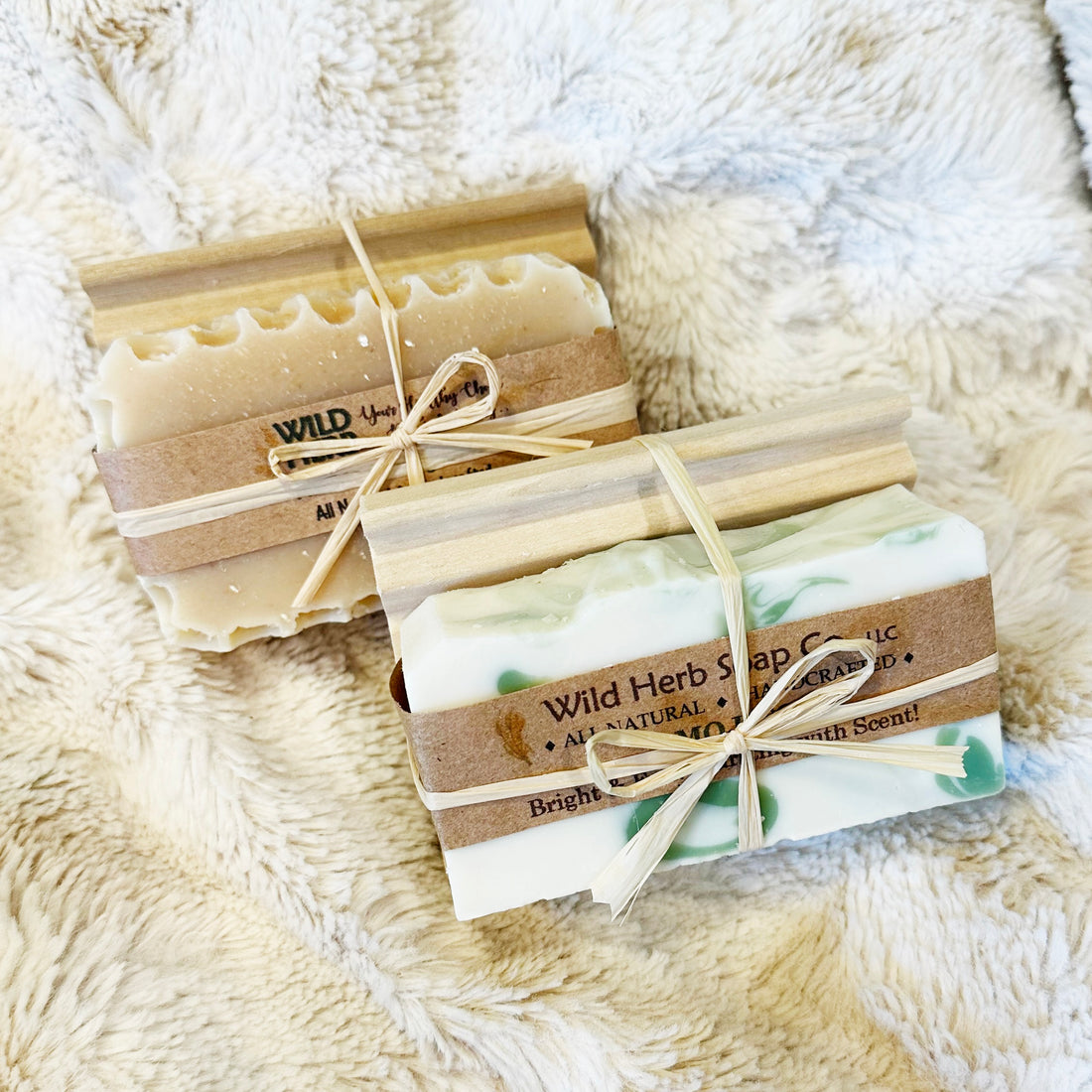 Natural Soap Bar + Wooden Dish-Wild Herb Your Healthy Choice for Natural Living