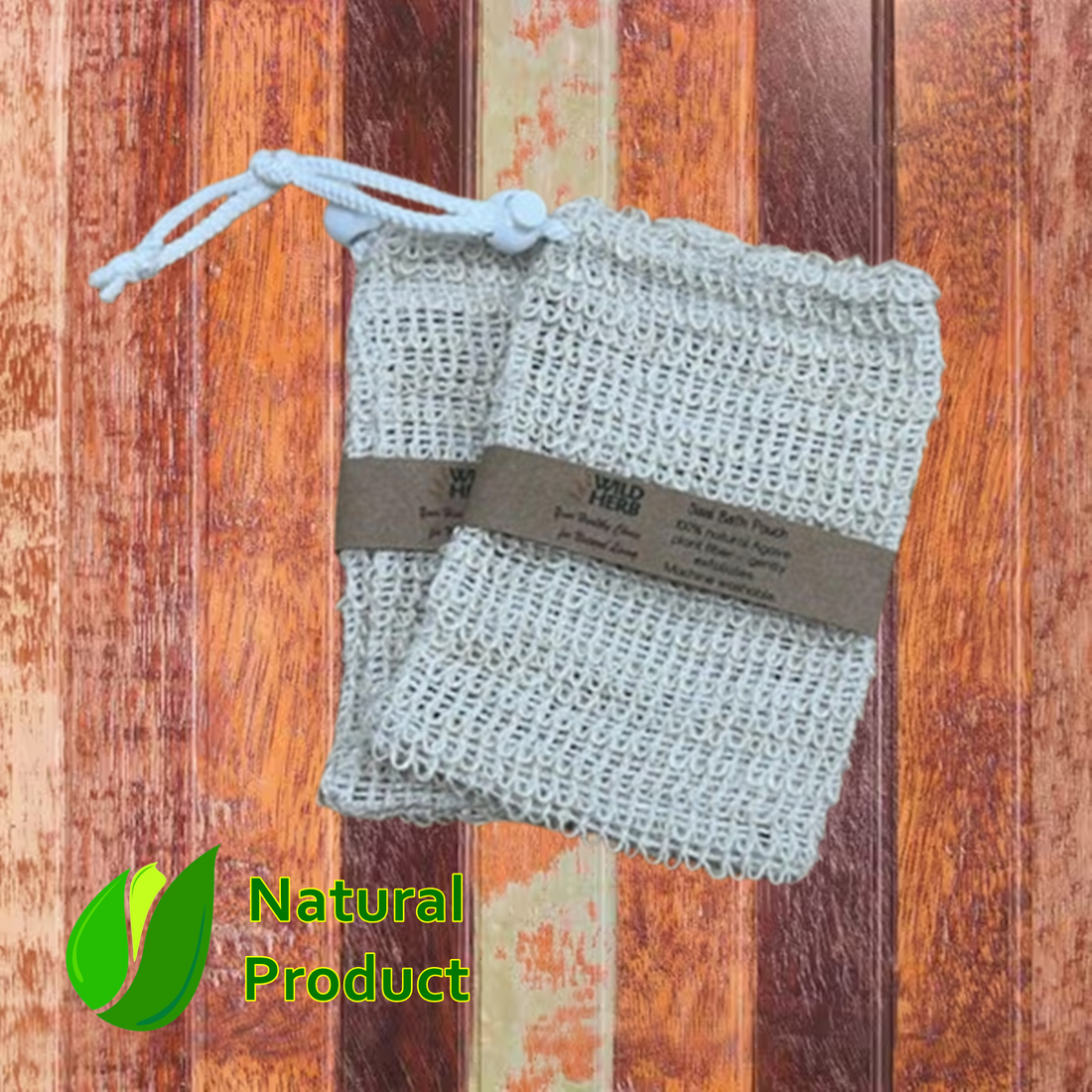 Sisal Natural Soap Pouch (Set of 2)-Wild Herb Your Healthy Choice for Natural Living