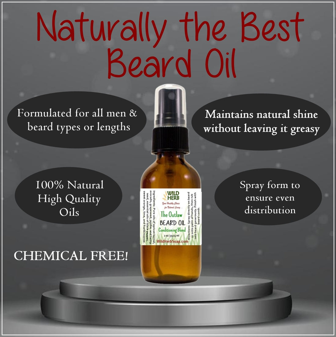 Beard Oil, Conditioning Blend-Wild Herb Your Healthy Choice for Natural Living