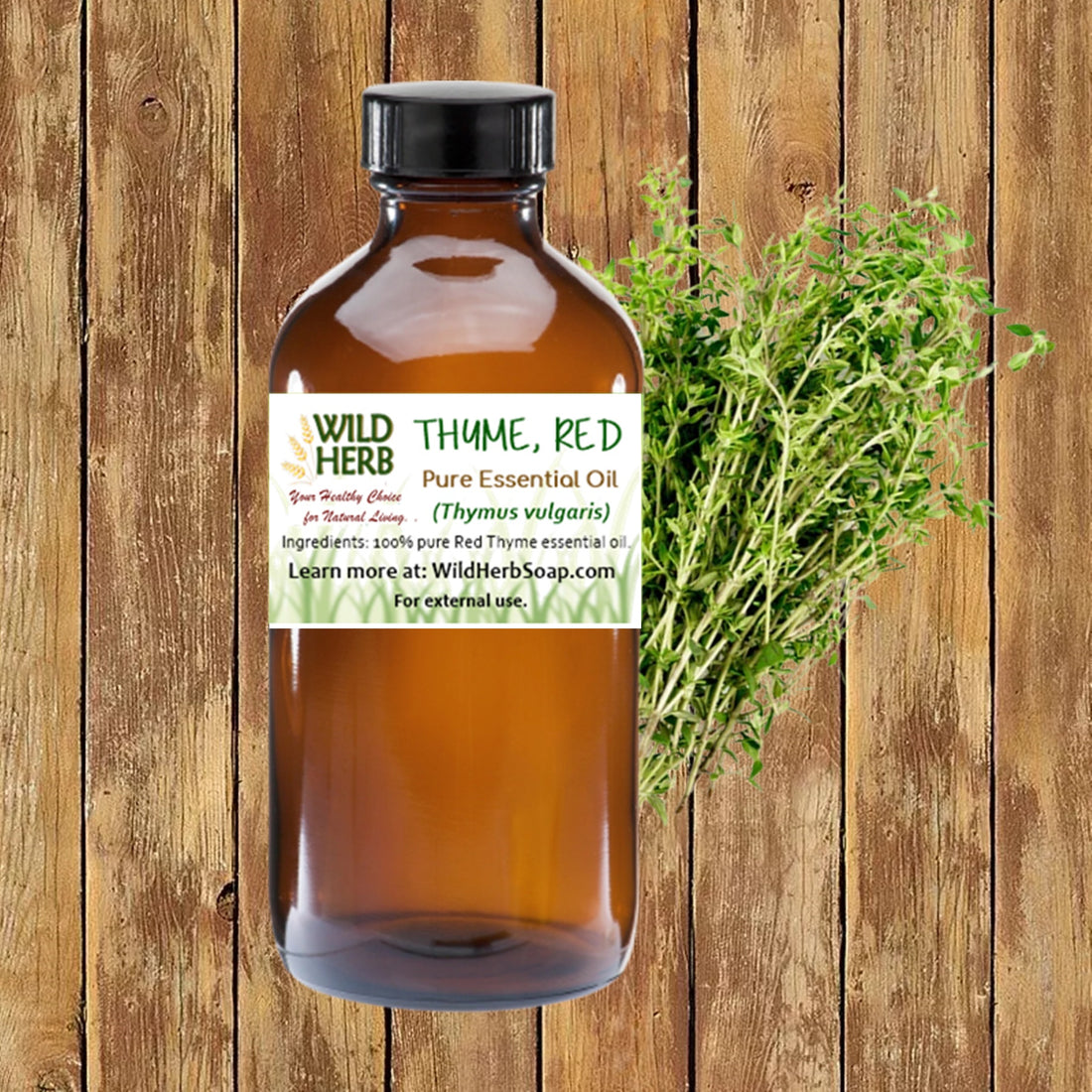 Thyme, Red Pure Essential Oil-Wild Herb Your Healthy Choice for Natural Living