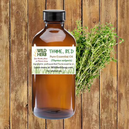 Thyme, Red Pure Essential Oil-Wild Herb Your Healthy Choice for Natural Living