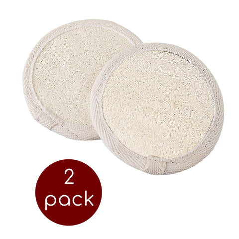 Loofah Facial Pad, Round (Set of 2)