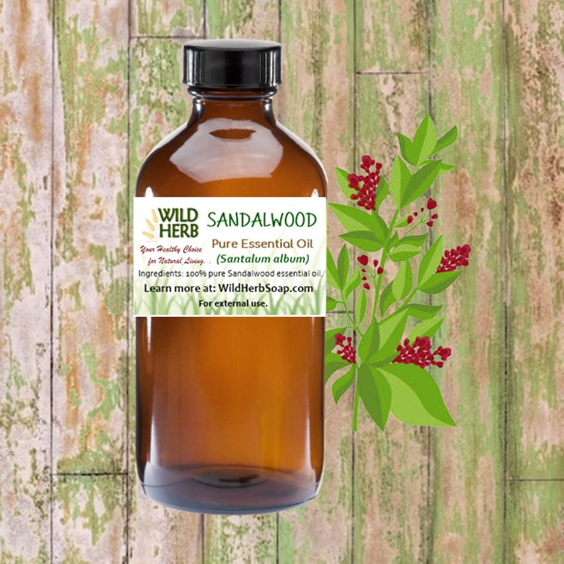 Sandalwood Pure Essential Oil-Wild Herb Your Healthy Choice for Natural Living