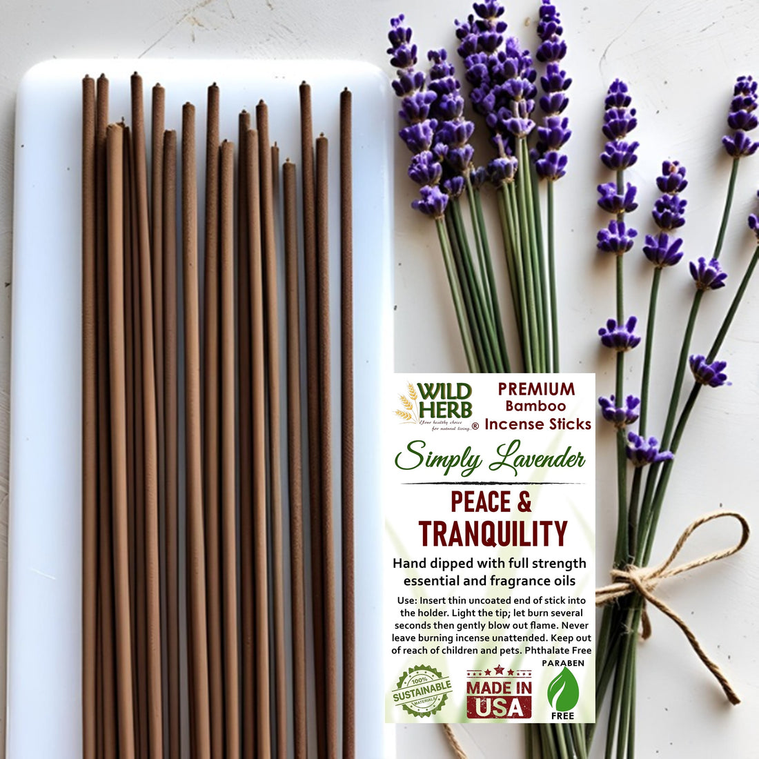 Incense, Simply Lavender-Wild Herb Your Healthy Choice for Natural Living