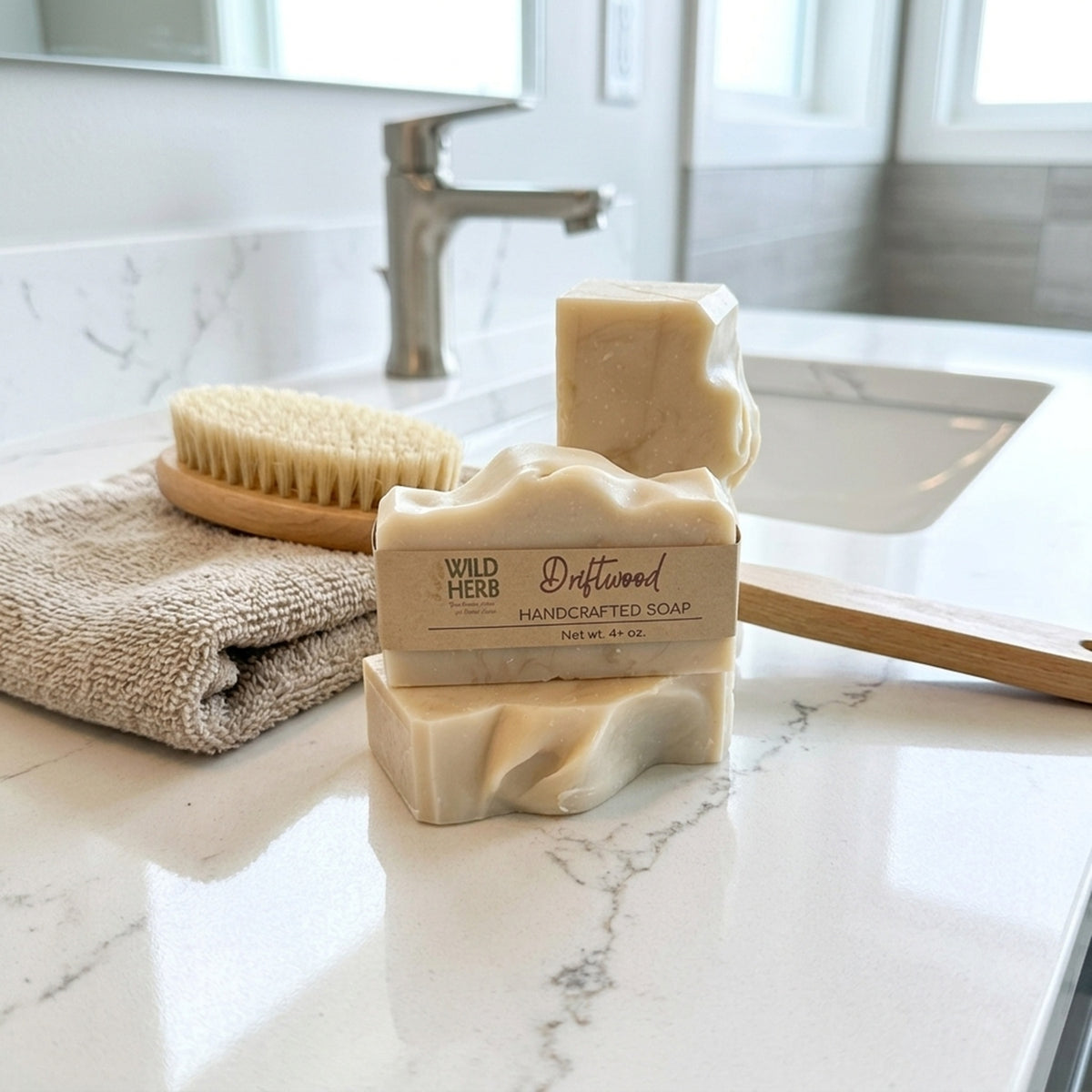 Driftwood Natural Soap Bar, Essential Oil Scent