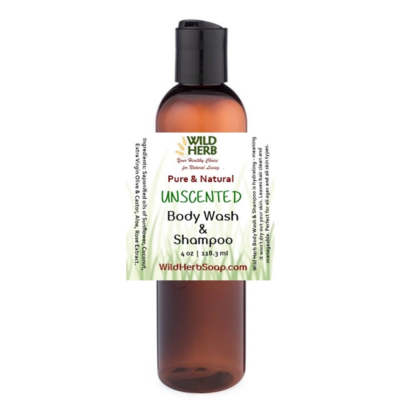 Liquid Body Wash &amp; Shampoo-Wild Herb Your Healthy Choice for Natural Living