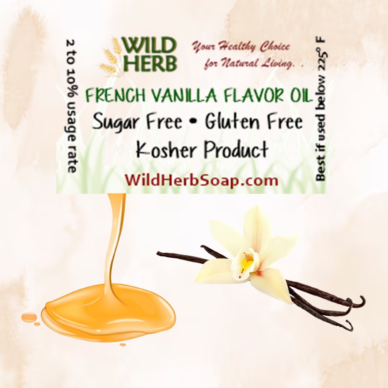 French Vanilla Flavor Oil, Concentrate-Wild Herb Your Healthy Choice for Natural Living