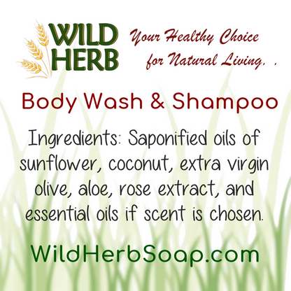 Liquid Body Wash &amp; Shampoo-Wild Herb Your Healthy Choice for Natural Living