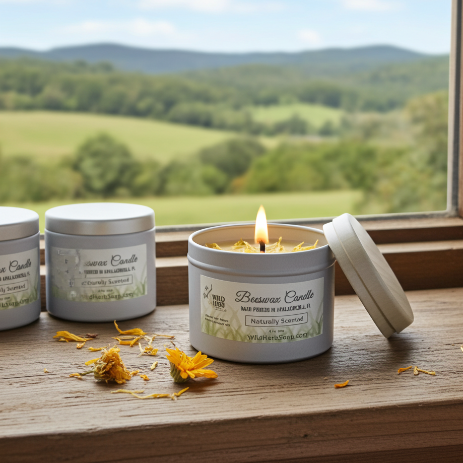 Beeswax Candle, Natural Scent