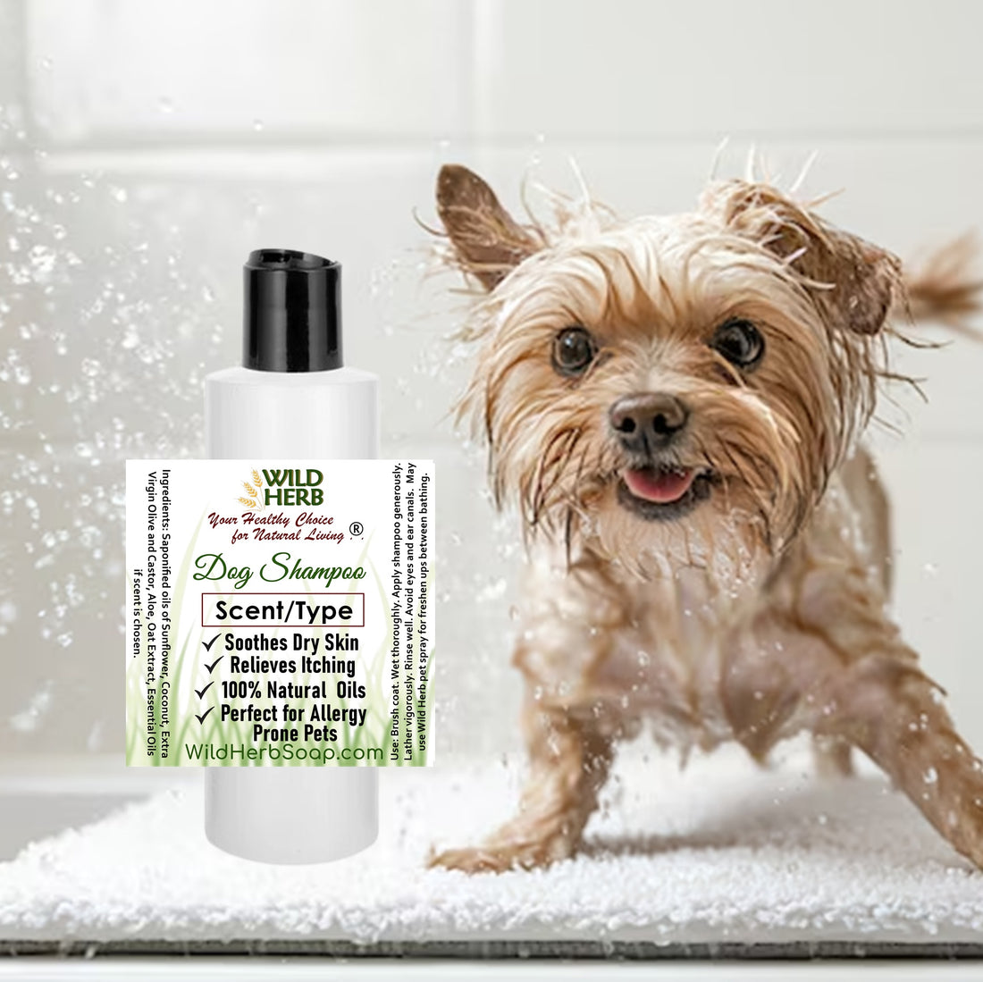 Dog Shampoo, Liquid-Wild Herb Your Healthy Choice for Natural Living