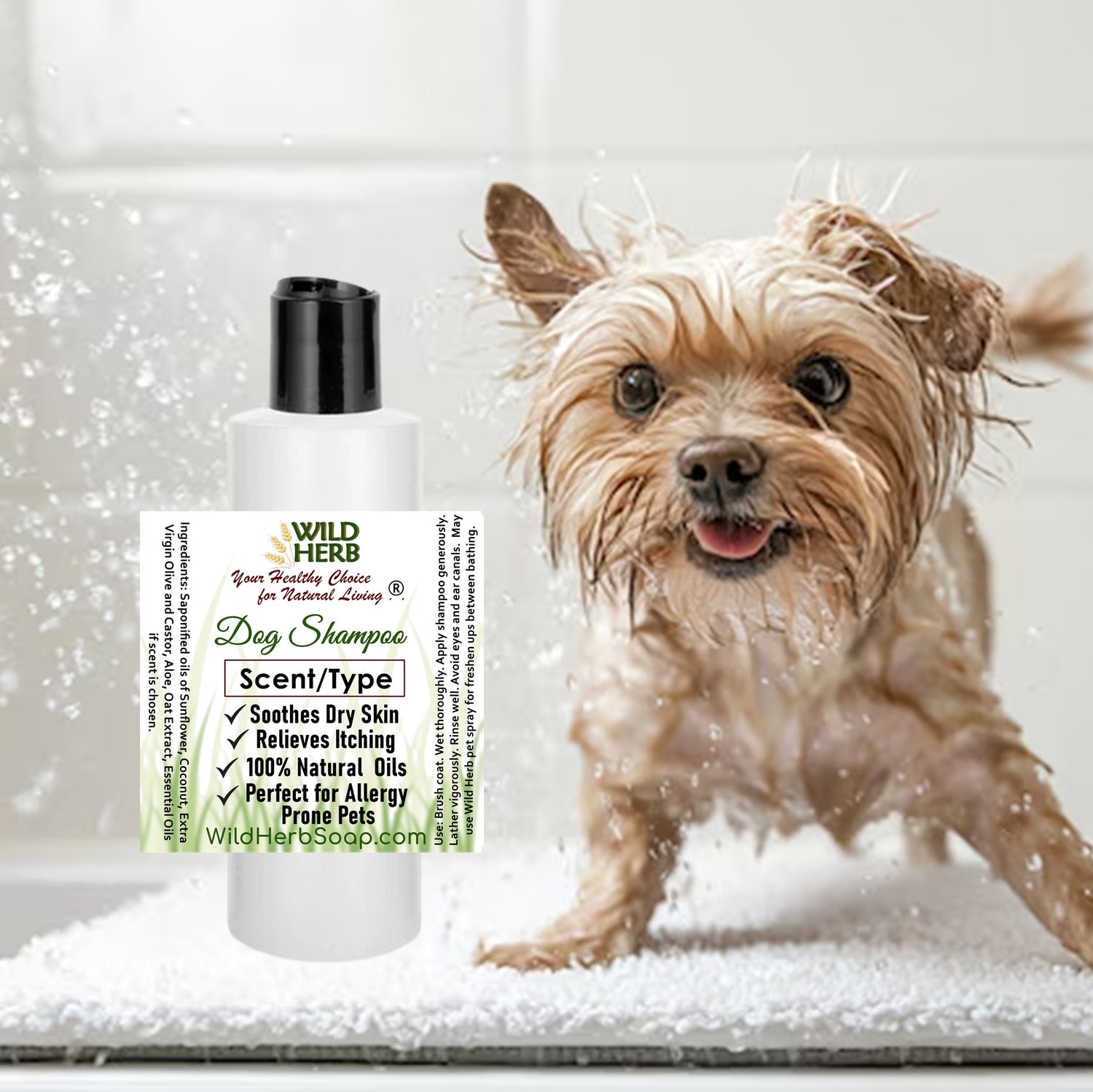 Dog Shampoo, Liquid-Wild Herb Your Healthy Choice for Natural Living