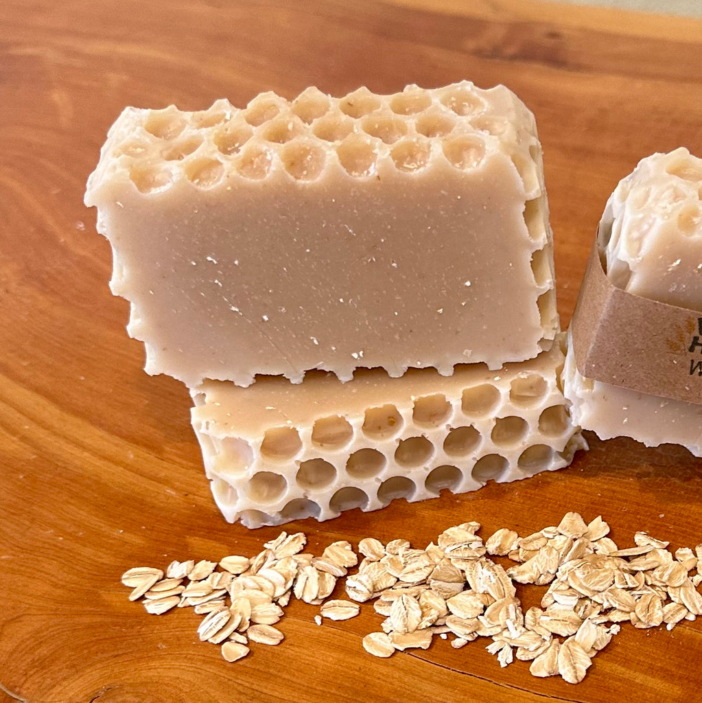 Wild Honey Oats Natural Exfoliating Soap Bar with Honeycomb Trim  Wild  Herb Soap – Wild Herb Your Healthy Choice for Natural Living