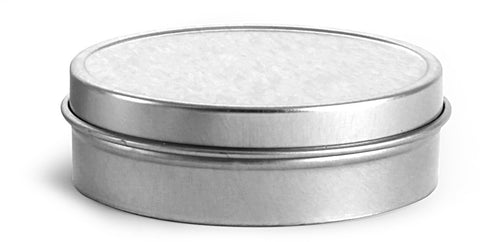 Flat Metal Round Tin, 2 oz size (Choose Quantity)