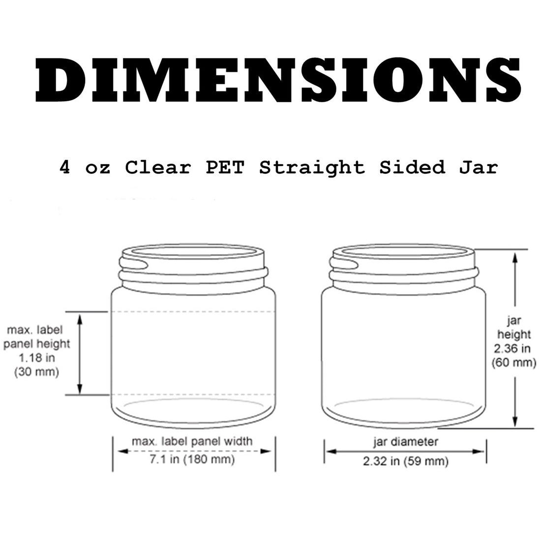 Jars, 4 oz. size w/lid (Set of 10)-Wild Herb Your Healthy Choice for Natural Living